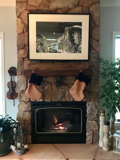 Leather Stocking with Buffalo Skin Cuff