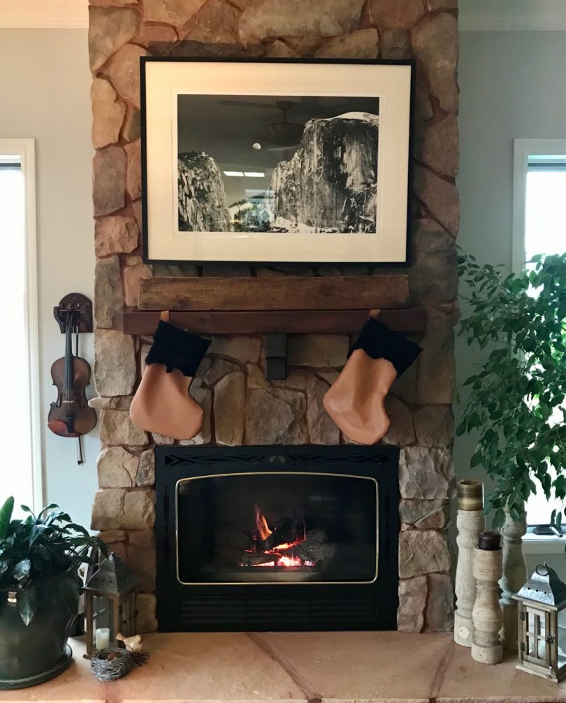 Leather Stocking with Buffalo Skin Cuff
